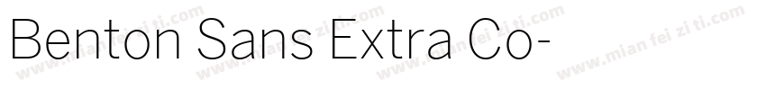 Benton Sans Extra Co字体转换